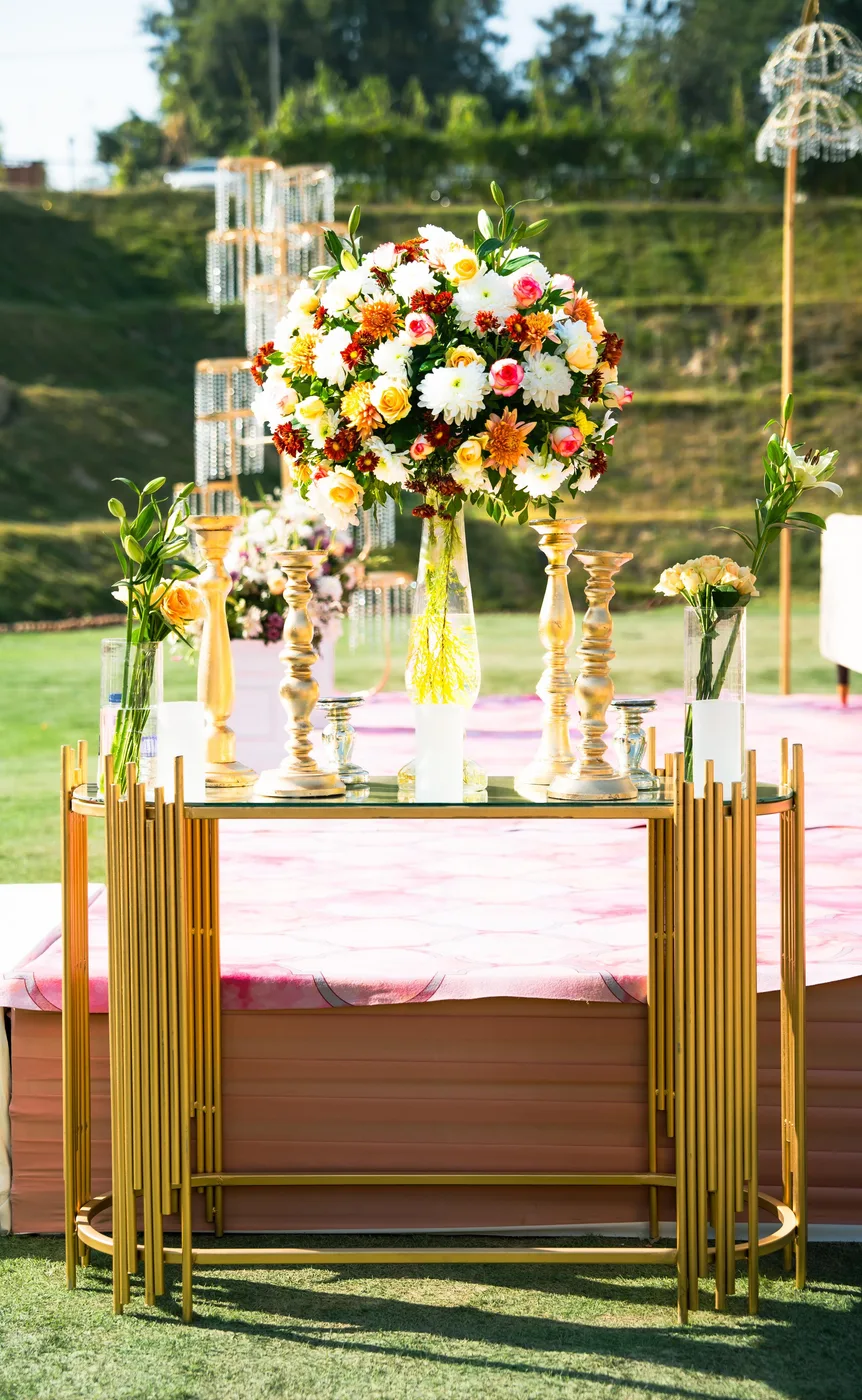 Lawn wedding décor by Designs by Aayushi, New Delhi