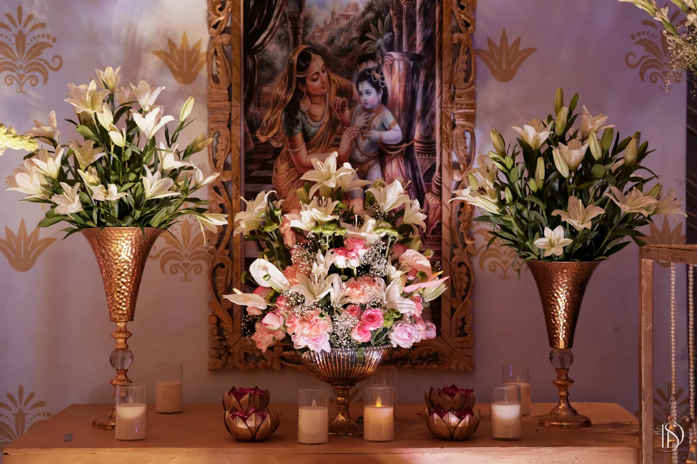 Spiritual event décor by Designs by Aayushi, New Delhi