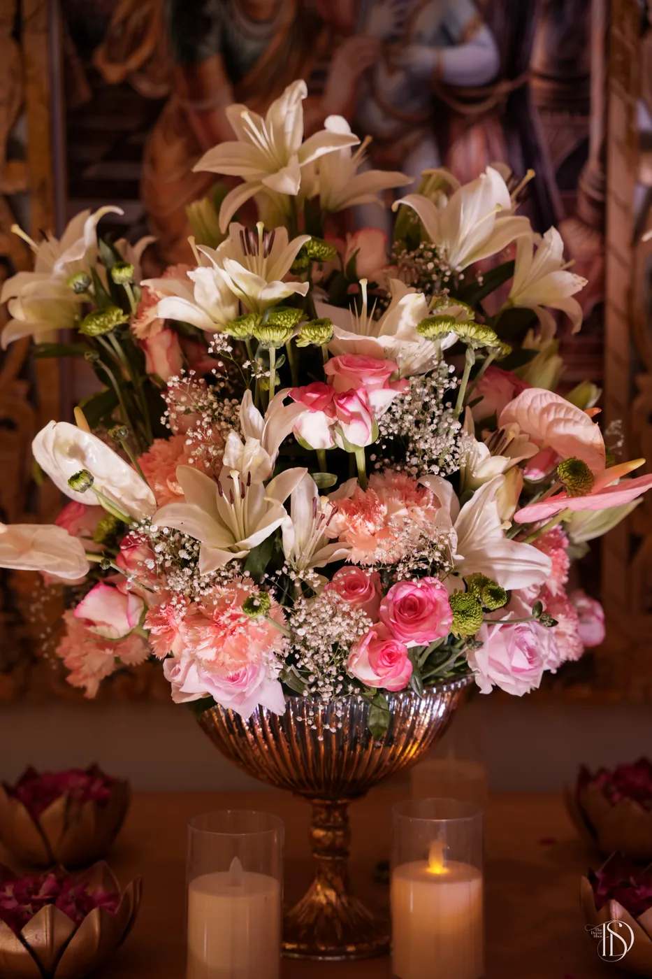 Spiritual event décor by Designs by Aayushi, New Delhi